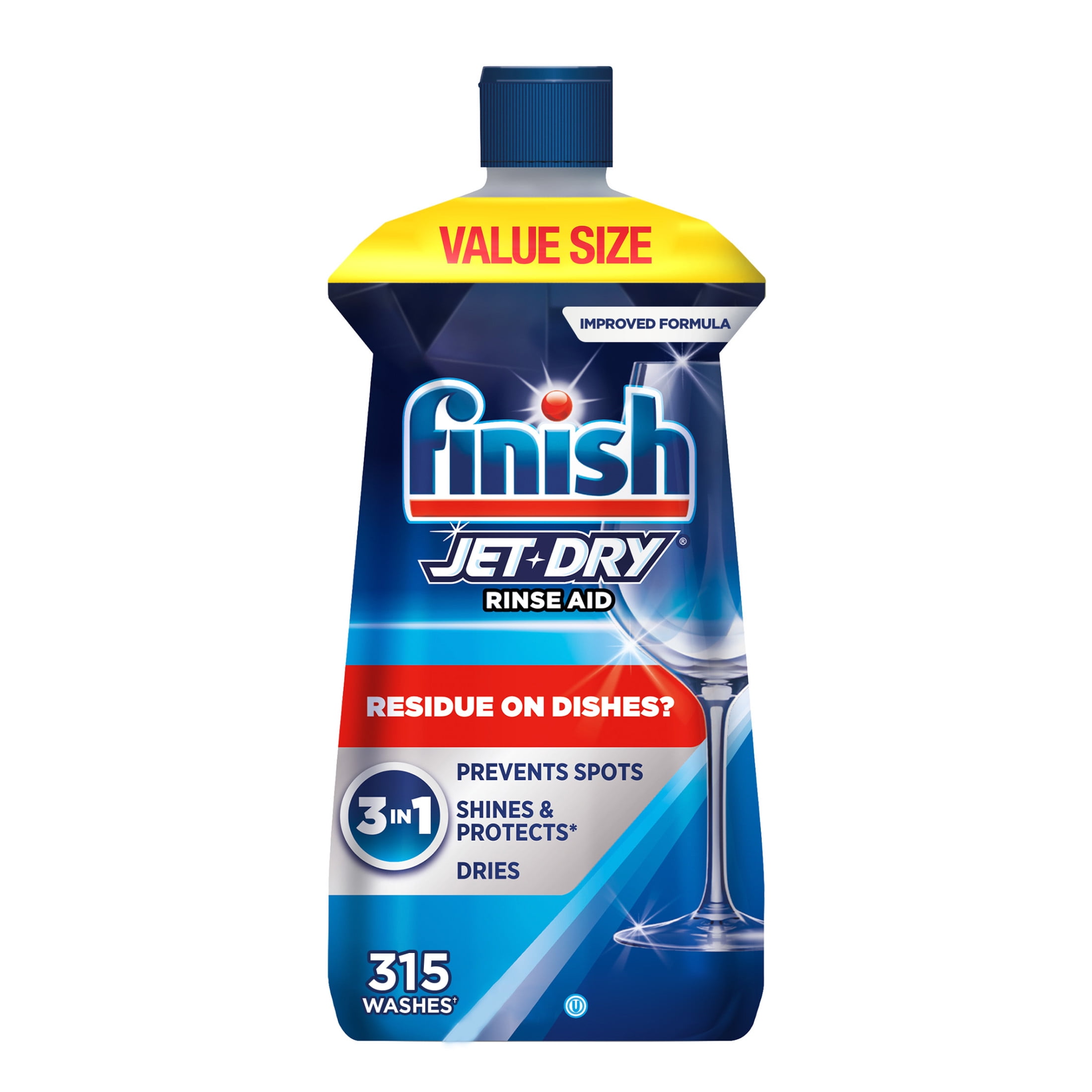 Finish Jet-Dry Rinse Aid,Dishwasher Rinse Agent and Drying Agent, 32 oz