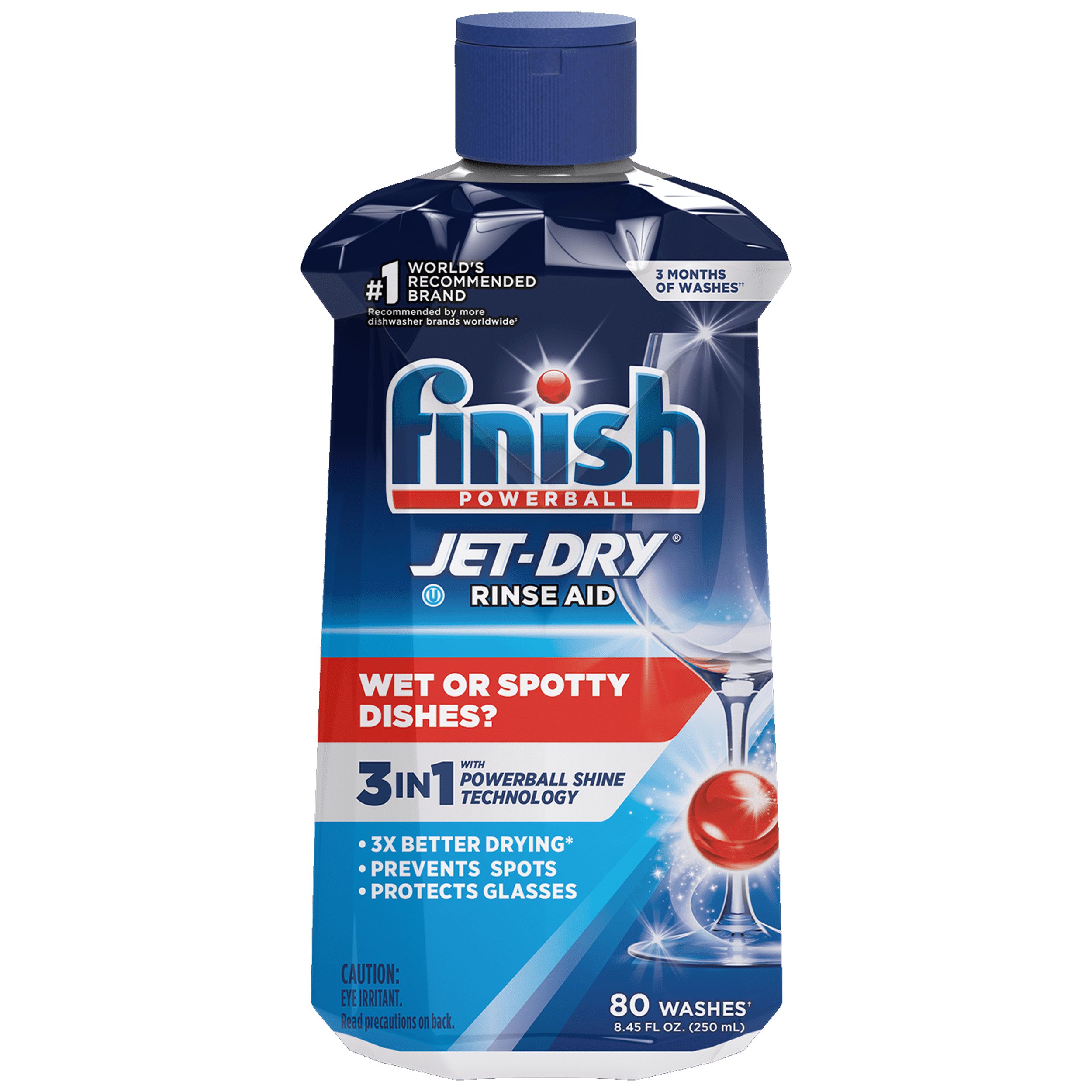Finish JetDry Rinse Aid, 32oz, Dishwasher Rinse Agent & Drying Agent
