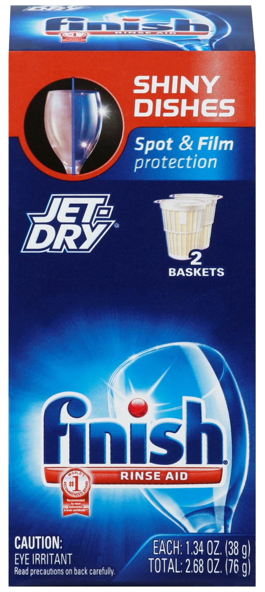 Finish Jet Dry Rinse Aid, Dishwasher Rinse Agent, 2 Count