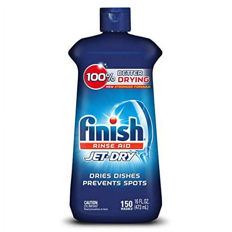 Finish Jet-Dry Rinse Aid, 16oz, Dishwasher Rinse Agent & Drying Agent (Pack  of 2)