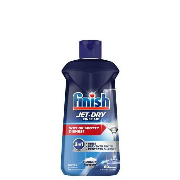 Finish Jet-Dry Rinse Aid, Dishwasher Rinse Agent & Drying Agent, 8.45 Fl Oz (Packaging May Vary)