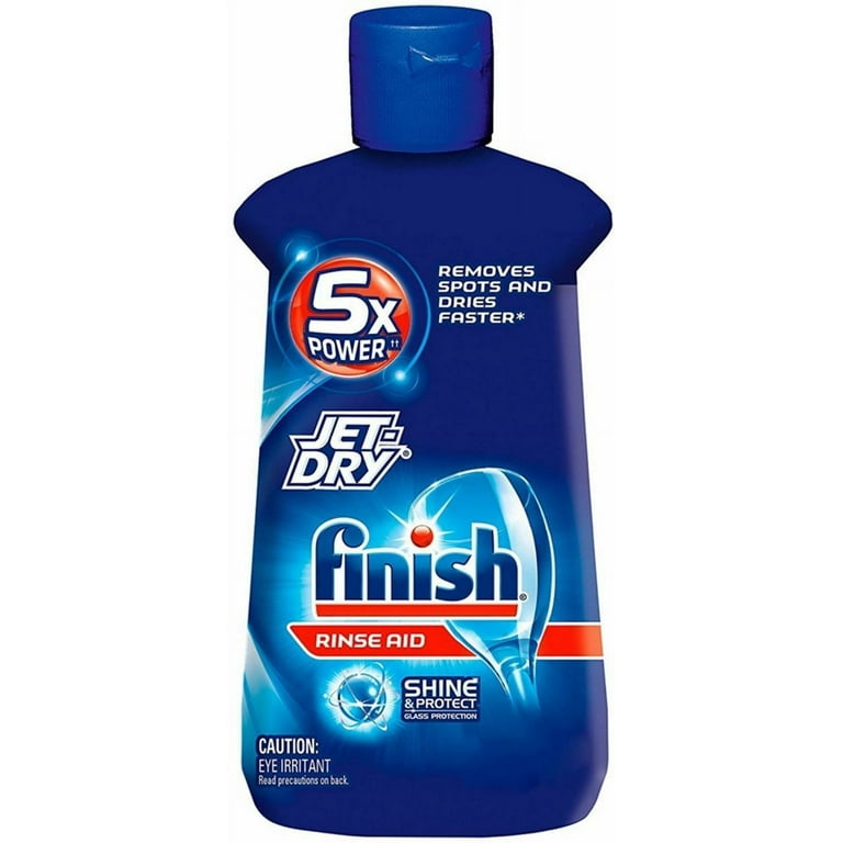  Finish Jet-Dry Rinse Aid, Dishwasher Rinse Agent & Drying  Agent, 8.45 Fl Oz (Packaging May Vary) : Health & Household