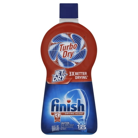 Finish Jet Dry Turbo Dry Dishwasher Rinse Aid, 13 Ounce (Pack 2)