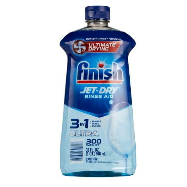 Finish JetDry Ultra Rinse Aid, Dish Machine Washer Shine Agent, Drying