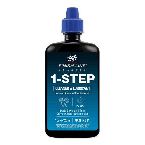 Finish Line 1-Step Bicycle Chain Cleaner & Lubricant 4 Oz. Squeeze Bottle