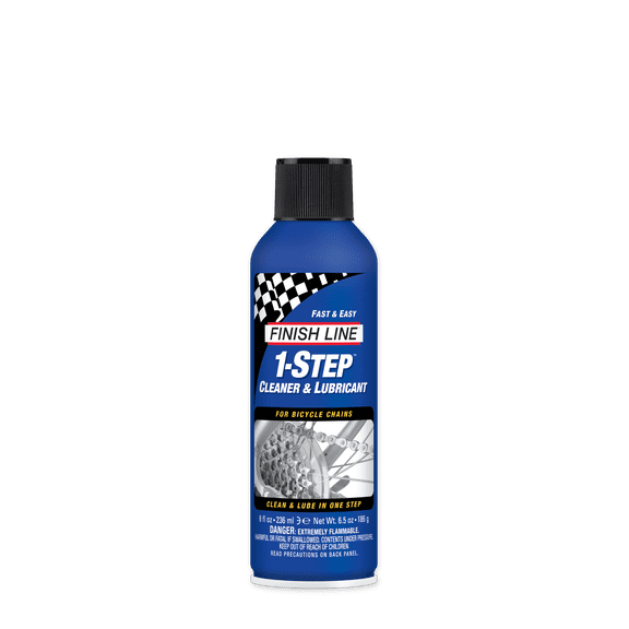 Finish Line Bicycle Chain Cleaner and Lubricant, 1-Step Dual-Action Formula, 8 FL oz