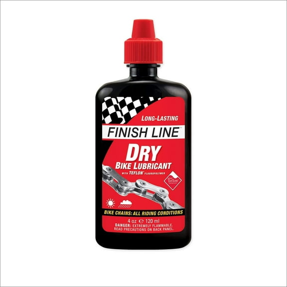 Finish Line DRY Teflon Bicycle Chain Lube 4 oz Squeeze Bottle