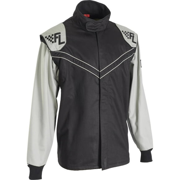 Finish Line Double-Layer SFI-5 Racing Suit Jacket, Black Small