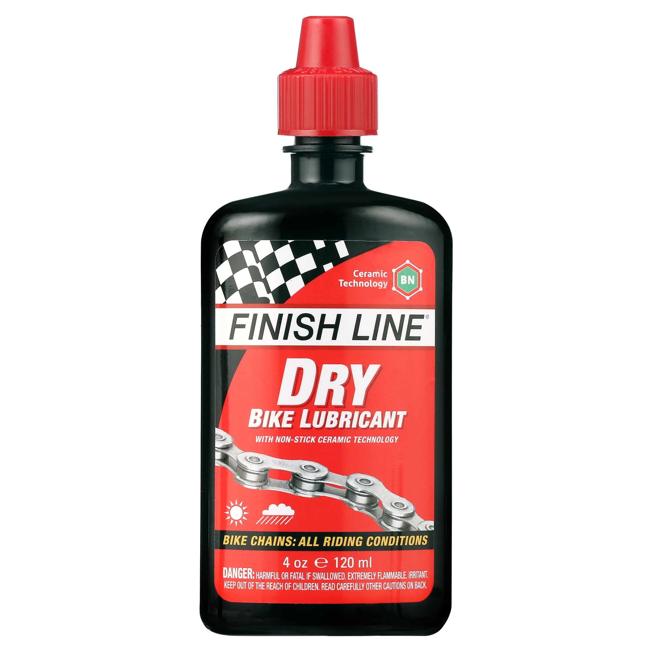Finish Line Dry Bicycle Lube Chain Lubricant with Non-Stick