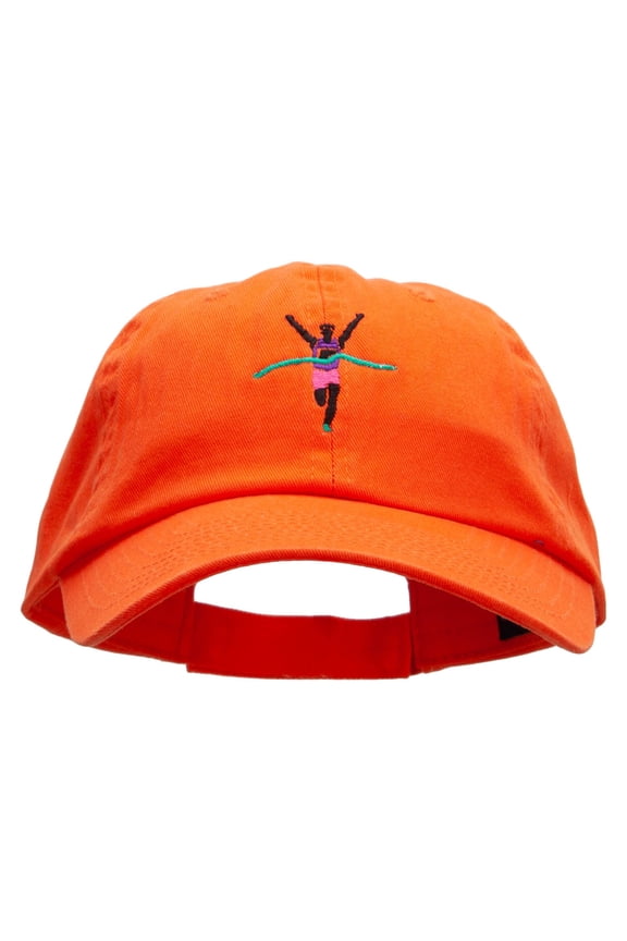 Finish Line Embroidered Low Profile Dyed Cotton Twill Cap - Orange OSFM