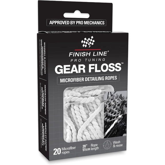 Finish Line Gear Floss Bicycle Cleaner & Degreaser, Microfiber Rope
