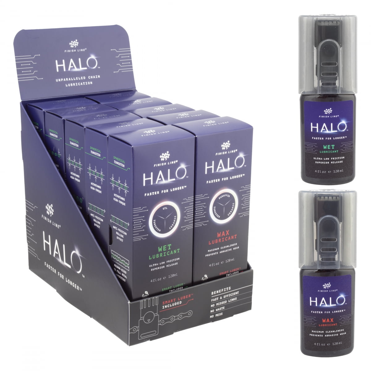 Finish Line Halo Wax Wet Lubricant Squeeze Bottle oz