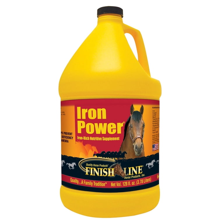 Finish Line Iron Power Nutritive Horse Supplement, 128 Fl. Oz