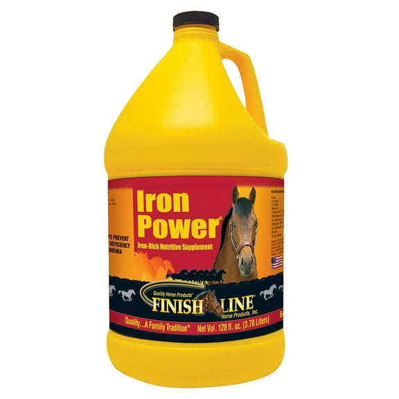 Finish Line Iron Power Nutritive Horse Supplement, 128 Fl. Oz