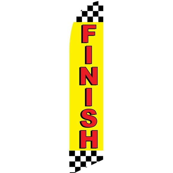 Finish Line Marker Feather Banner Swooper Flag for Festival and Events, Replacement Flag Only