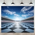 thumbnail image 1 of Finish Line Race Track Backdrops Racing Backdrop Track Race Background Car Backdrop For Birthday Party Bleachers Auto Motorsport Champion Sport Competition Race Photo Backdrop, 1 of 6