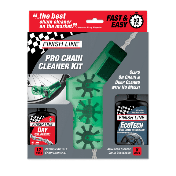 Finish Line Bicycle Chain Cleaner Kit with Lube and Degreaser, Shop Quality