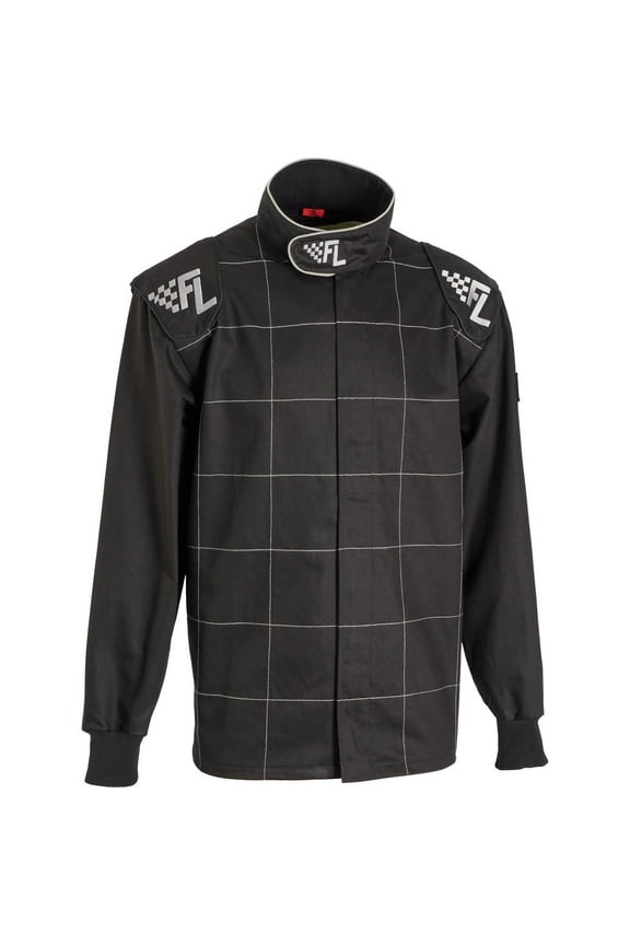 Single-Layer SFI-1 Racing Suit Jacket, Black Large