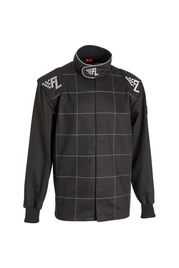 Single-Layer SFI-1 Racing Suit Jacket, Black Small