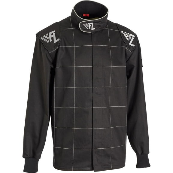 Finish Line Single-Layer SFI-1 Racing Suit Jacket, Grey Large
