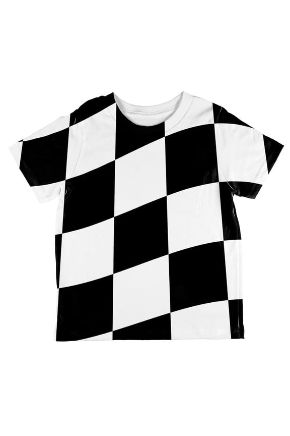 Finish Line Victory Lane Waving Flag All Over Toddler T Shirt Multi 2T