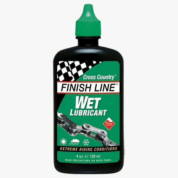 Finish Line Wet Bicycle Lube 4 oz, High Performance Bicycle Lubricant