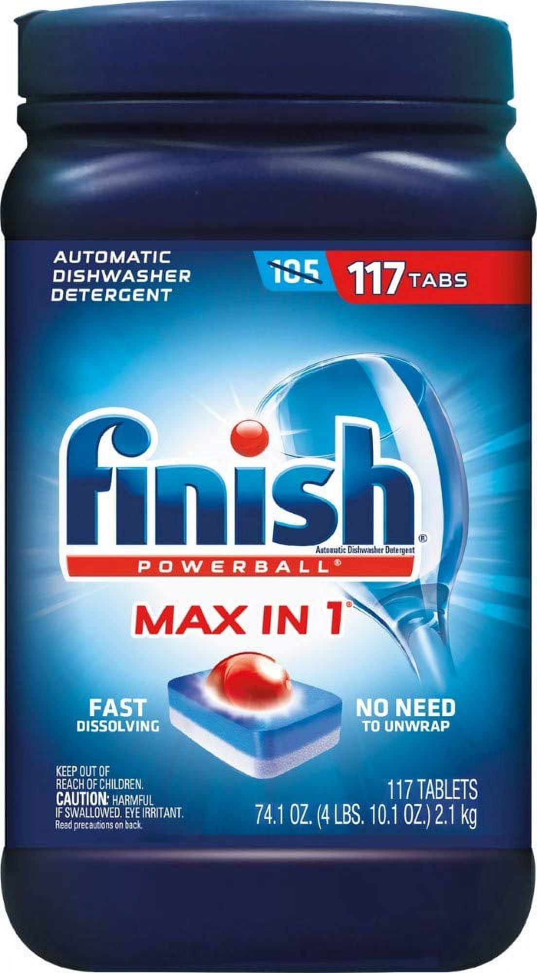 Finish Max in 1 Powerball, 110ct, Wrapper Free Dishwasher Detergent Tablets 2 Pack