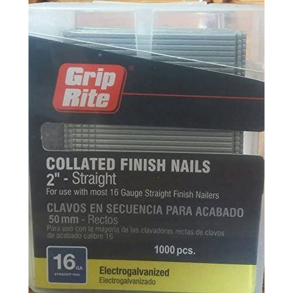 Grip-Rite Finish Nail - Galv, 2 Inch, 16 Ga, Hardware Nails