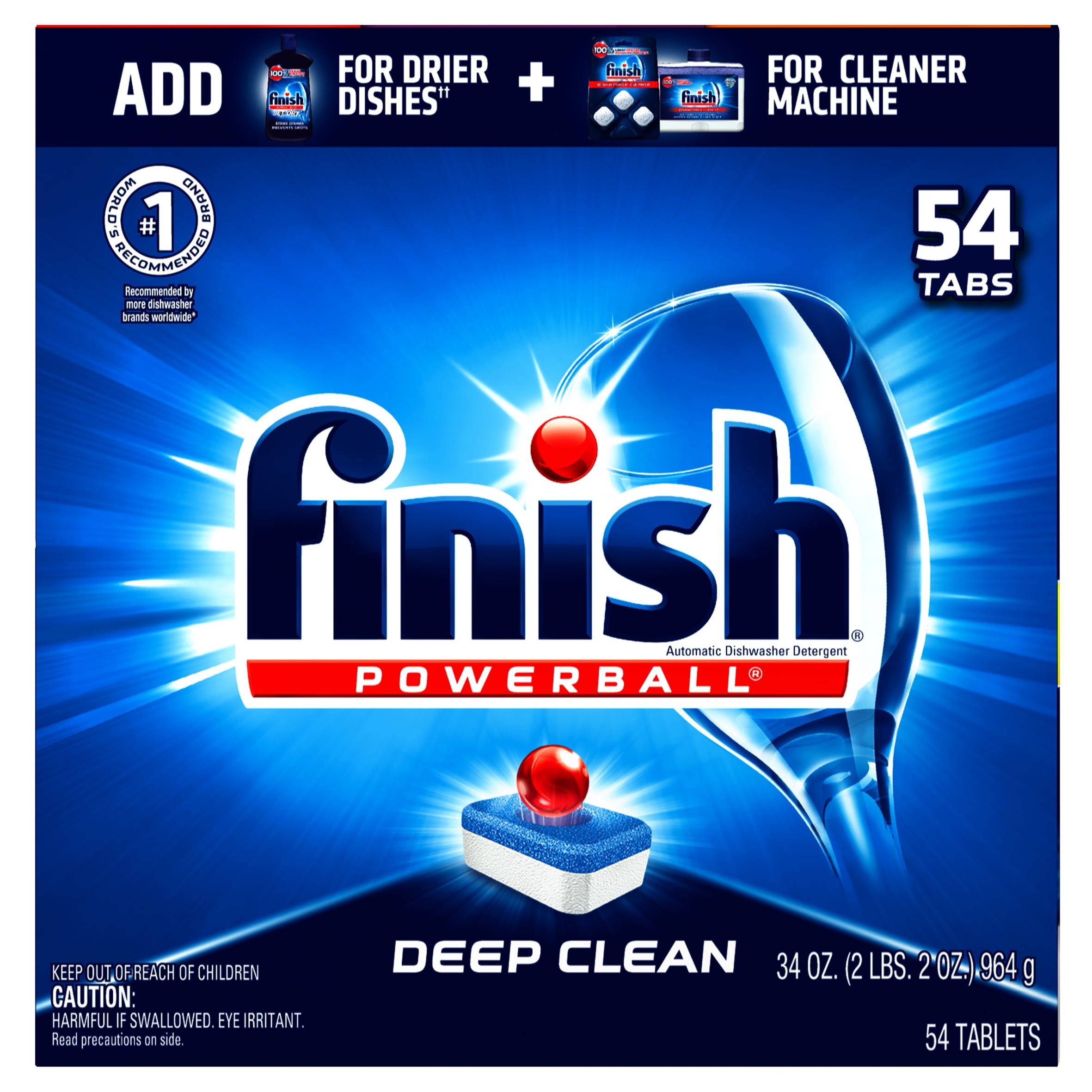 Finish Pacs Dishwasher Detergents, Fresh Scent, 34 Ounce, 54 Count