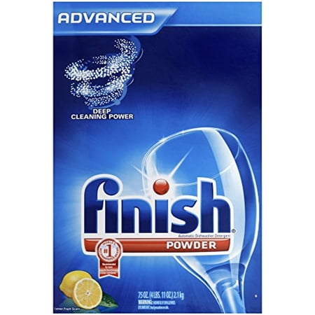 Finish Powder Dishwasher Detergent, Lemon Fresh Scent, 75 Oz