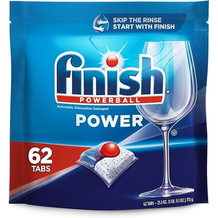 Finish Power - 62ct - Dishwasher Detergent - Powerball - Dishwashing Tablets - Dish Tabs
