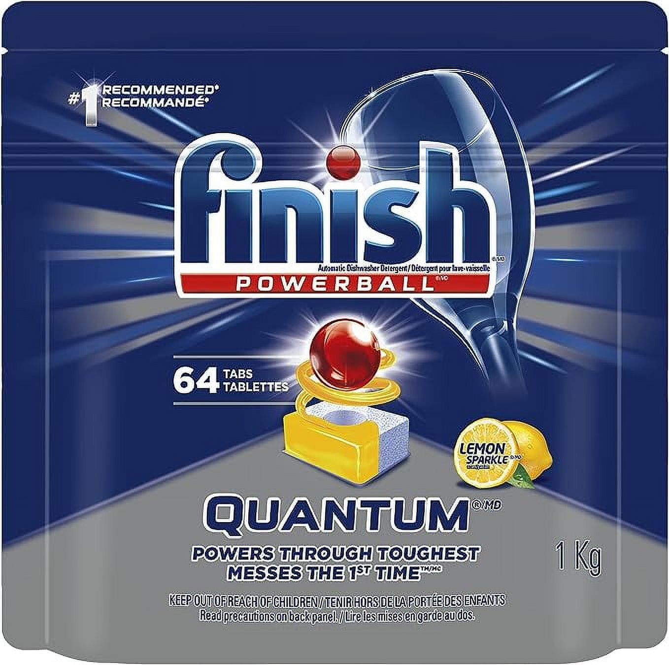 Finish Powerball Quantum Ultimate Lemon Sparkle Dishwasher Pack of