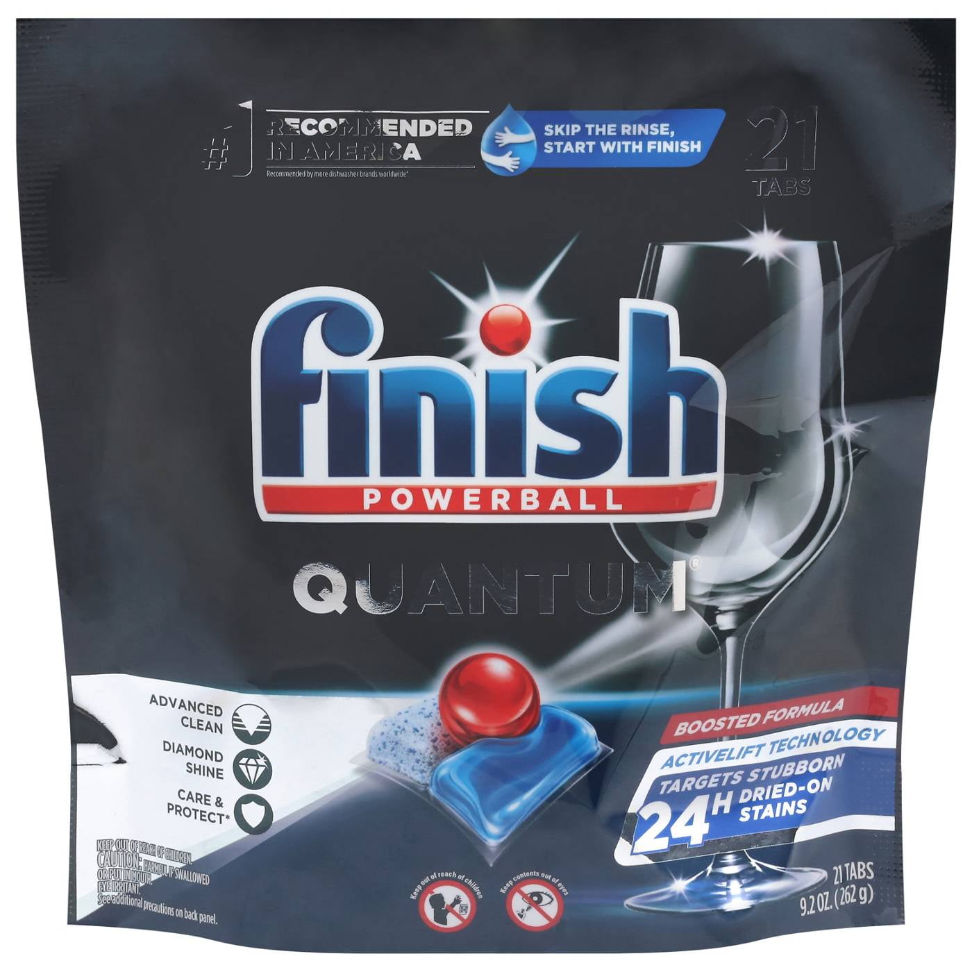 Finish Powerball Quantum Automatic Dishwasher Detergent Tabs 21 ct