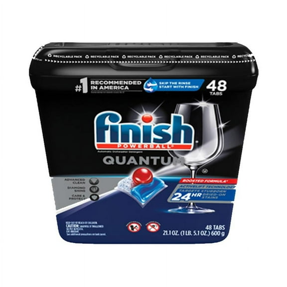 Finish Powerball Quantum Automatic Dishwasher Detergent Tabs 48 ct