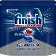 Finish Powerball Quantum Dishwasher Detergent Pods, Powers Through Toughest Messes, For Shine & Deep Clean, 80 Tabs
