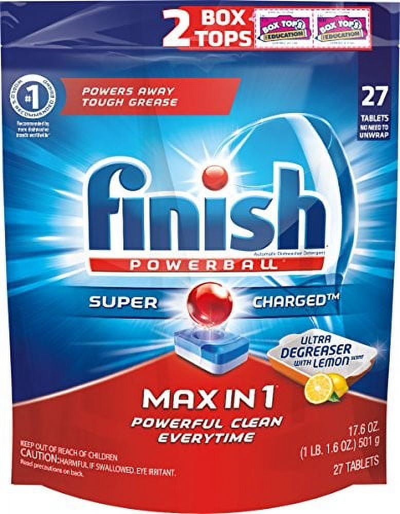 Finish Powerball Tab Max in 1 UltraDegreaser with Lemon 27 ct