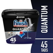 Finish Quantum Dishwasher Pods, No Pre-Rinse Dishwasher Detergent Tabs Soap, Advanced Clean, 45 Count