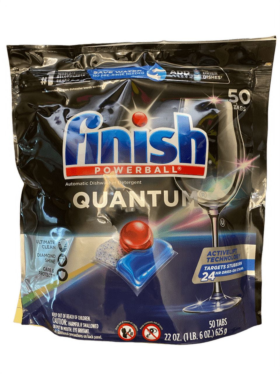 Finish Quantum 50ct Dishwasher Detergent Powerball Ultimate
