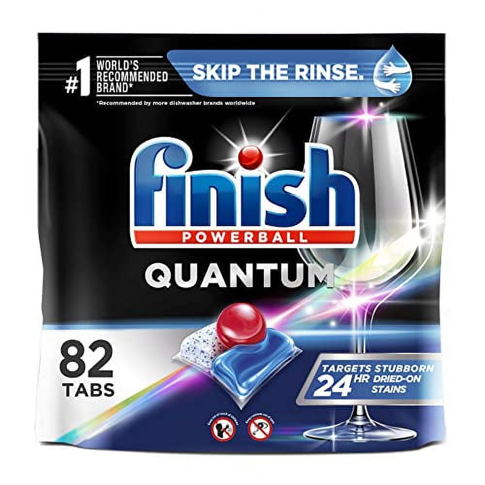 Finish - Quantum - 82ct - Dishwasher Detergent - Powerball - Ultimate Clean  & Shine - Dishwashing Tablets - Dish Tabs (Packaging May Vary) 