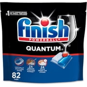Finish Quantum Dishwasher Pods, No Pre-Rinse Dishwasher Detergent Soap Removes 24HR Dried-On Stain and Grease, Leaving a Virtually Spotless Shine, 82 Count