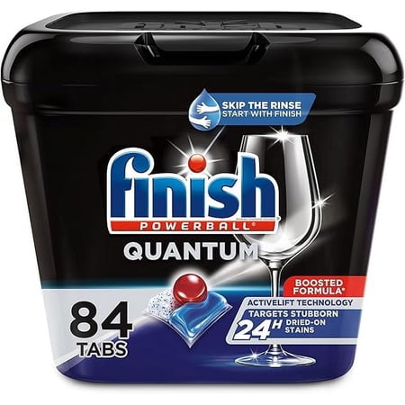 2X - Finish Quantum Dishwasher Detergent, Premium Dishwashing Tablets, 84 tabs