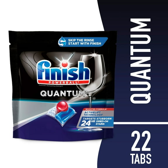 Finish Quantum Dishwasher Detergent, Dishwashing Tablets, 22 Count