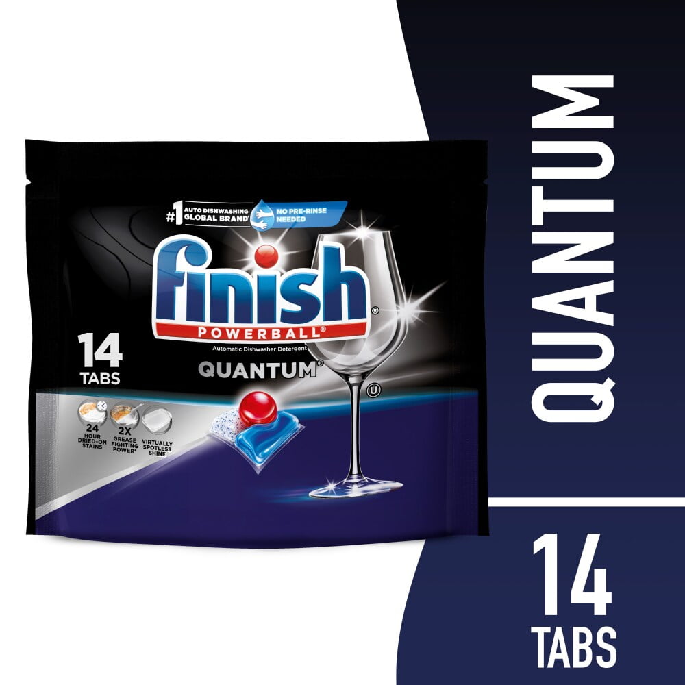 Finish Quantum Dishwasher Detergent, Premium Dishwashing Tablets - 14 ct - Pack of 2
