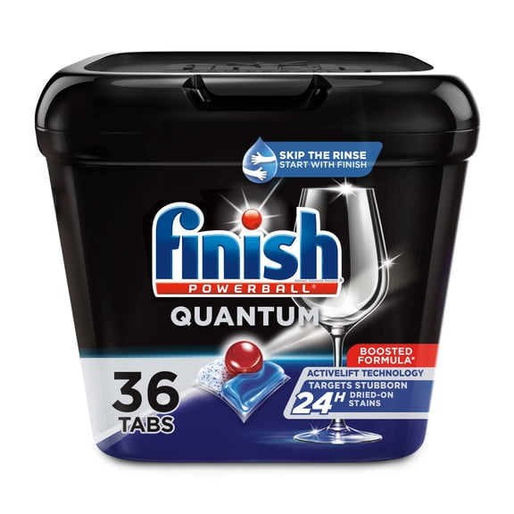 Finish Quantum Dishwasher Detergent, Premium Dishwashing Tablets - 36 ct (Packaging May Vary)