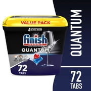 Finish Quantum Dishwasher Pods, No Pre-Rinse Dishwasher Detergent Tabs Soap, Advanced Clean, 72 Count