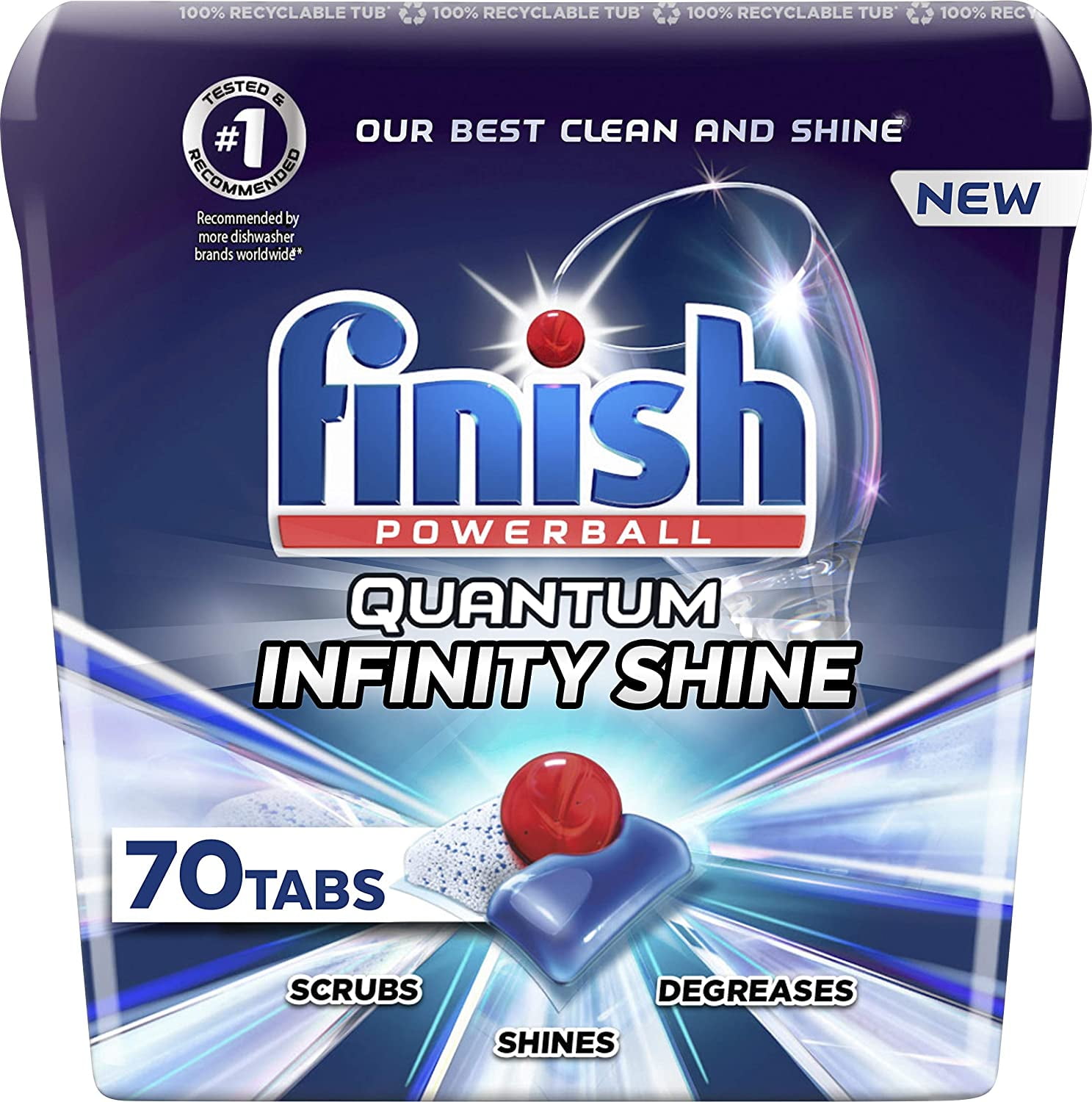 Finish Quantum Powerball Dishwasher Detergent Tablets (100 ct.)