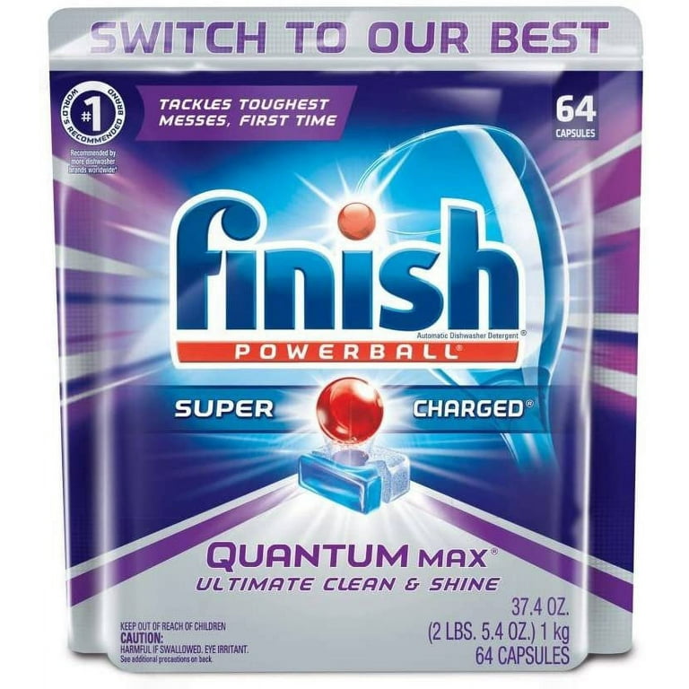 Finish Powerball Quantum 64 Tabs Automatic Dishwasher Detergent