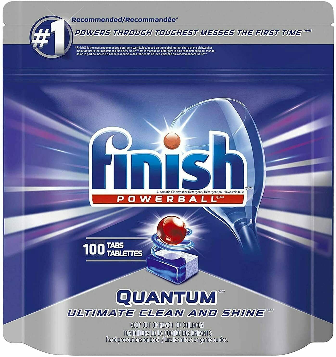 Finish Quantum Max Powerball Dishwasher Detergent Tablets,, 60 OFF