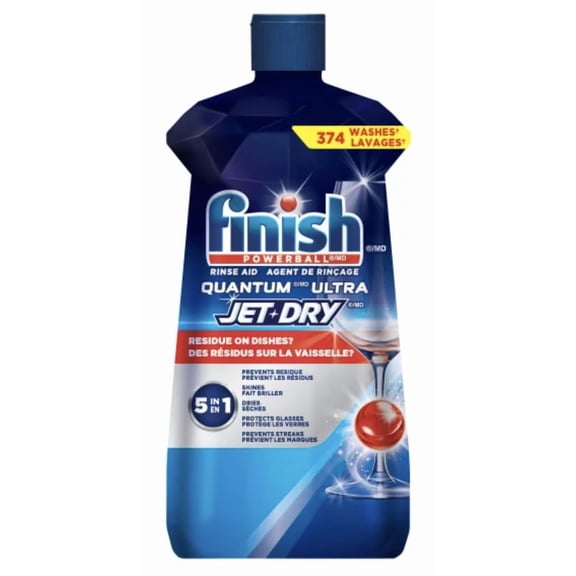 Finish Quantum Ultra Jet Dry Rinse Aid, 374 Washes, 1.12 L (Packaging May Vary)
