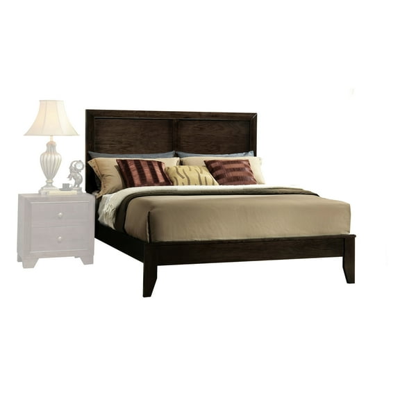 Finish Queen Bed - Box Spring Essential, Solid Wood & Composite Wood, Rectangular Hb/fb, Low Profile Fb For Pleasant Dreaming Required, Robust Build, Headboard/, With Decorative Trim